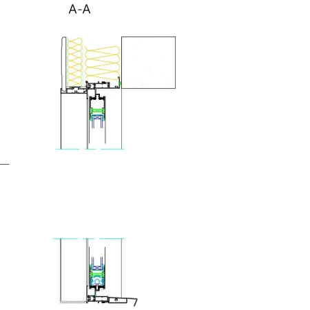 Coupe verticale Galandage Angle en Aluminium à Rupture de Pont Thermique