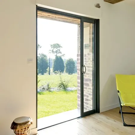 Vue intérieur avec isolation 160 mm du Galandage à 1 Vantail