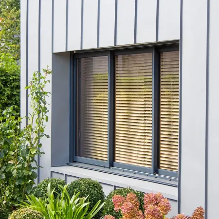 Baie Coulissante Vitrée à 3 Vantaux en Aluminium