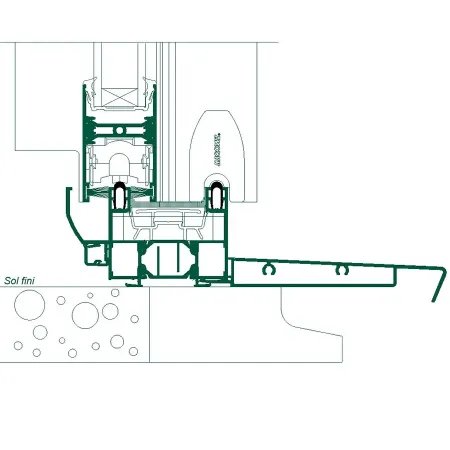 Seuil Coulissant à Galandage Aluminium Haut de Gamme