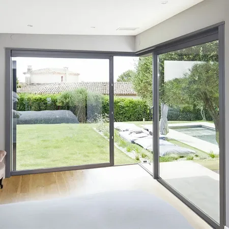 Baie Coulissante d'Angle en Aluminium à Rupture de Pont Thermique
