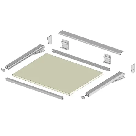 Auvent Fixe à Panneaux Isolant en vue éclatée