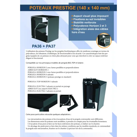 Poteaux Prestiges sur Pergola H3
