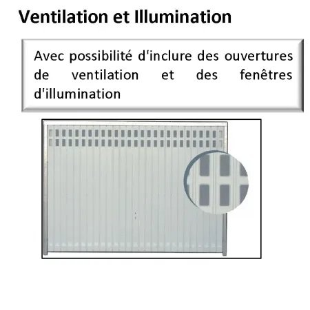 Porte de Garage Basculante avec Hublots