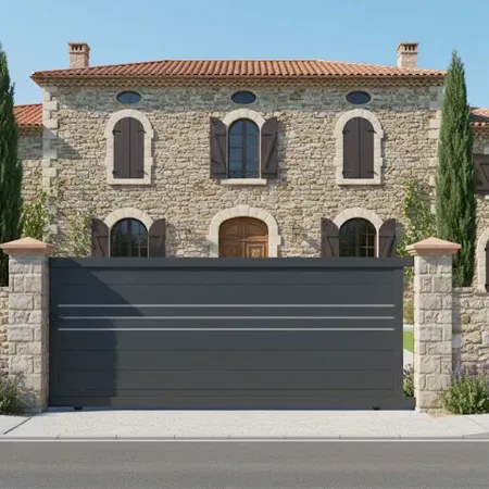 En Marron Brun ce modéle Devon de Coulissant Alu