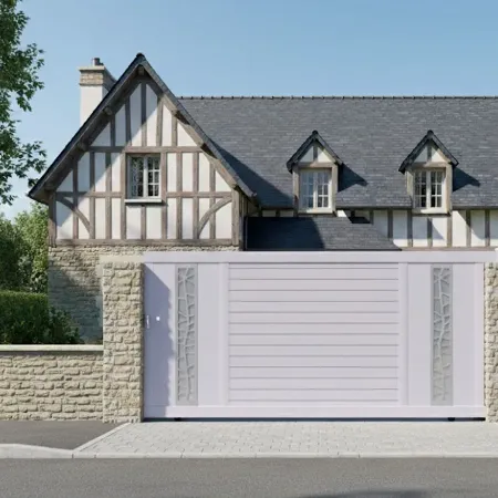 Le Portail Coulissant Jam en Blanc RAL de la palette