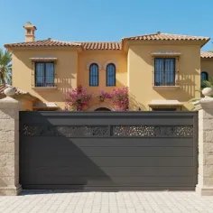 En Espagne voici le Portail Coulissant Gris Anthracite Balere