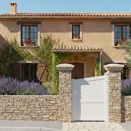 Portillon 1 Vantail Sur Mesures en RAL 9010 Blanc