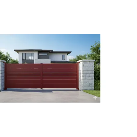 Portail Rouge à 2 Vantaux Devon