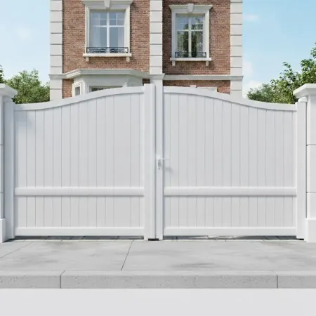 Mara est notre beau Portail Blanc en Alu de 3,5 ml