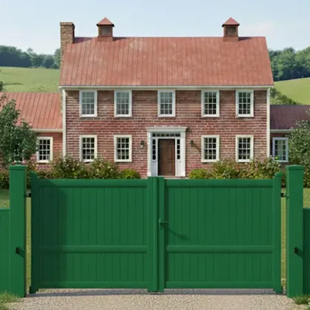 En RAL 6005 le Portail Aluminium à 2 Ouvrants Mel