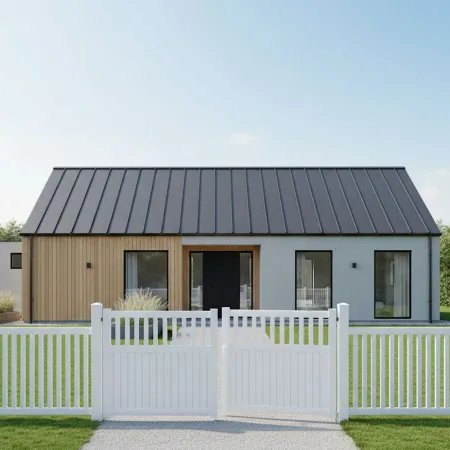 en RAL 9016 le Portail 100 pour 100 Aluminium