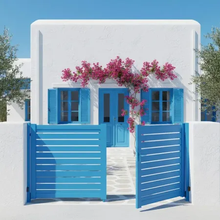 Portail Aluminium Bleu à Prix Discount