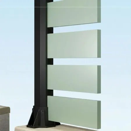 Cloture Verte en Alu a Lames Horizontales pas cher