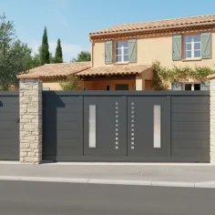 Ral 7016 le gris que tous veulent pour le Portail Coulissant Aluminium Diome