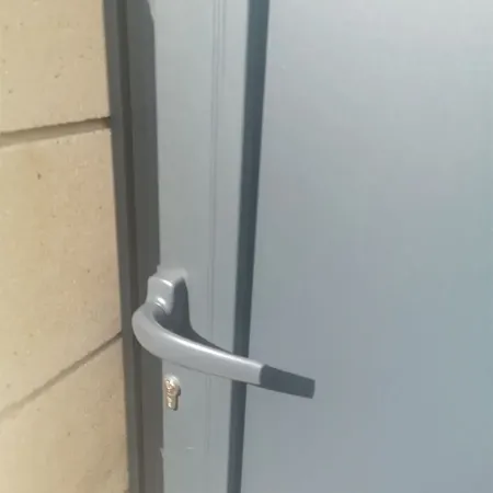 Poignée Double Béquille avec Serrure et 3 Clefs pour le Portillon Aluminium