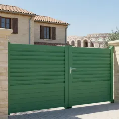 Portail Battant Standard Vert en Aluminium