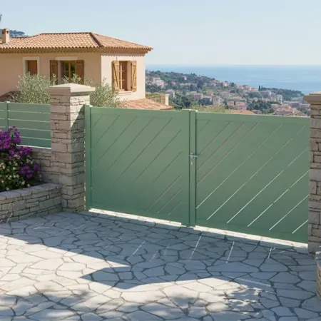 Voila votre Portail Aluminium Sur Mesure Ouverture en Battant