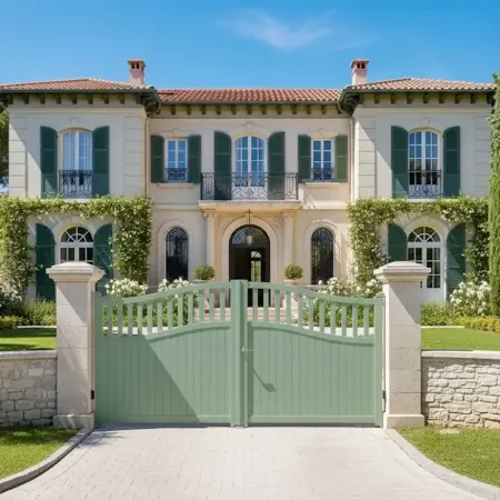 Version Haut de Gamme pour notre Portail Alu à 2 Battants Standard