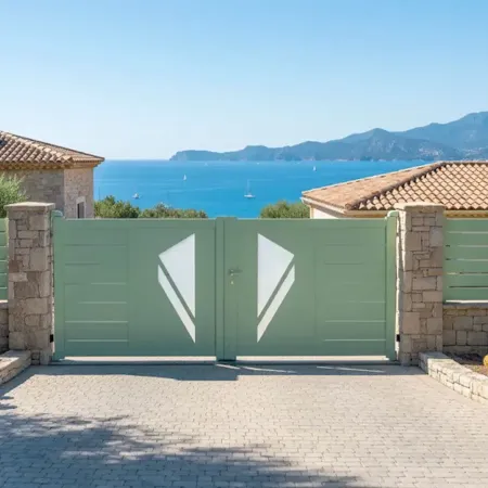 Tout Vert et 100% Alu le Portail Battant