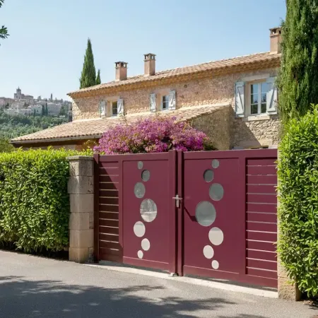 Trés Haut notre Portail Aluminium à 2 Battants