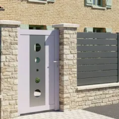 Magnifique le Portillon Jardin Largeur 130cm tout en Alu 2