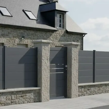 Portillon Standard 90 cm Gris Anthracite