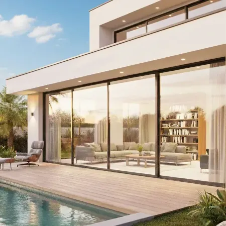 Trés Grand Chassis Coulissant en Alu à 4 Vantaux pour vous ici