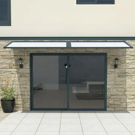 Auvent à Panneaux Fixes en Aluminium