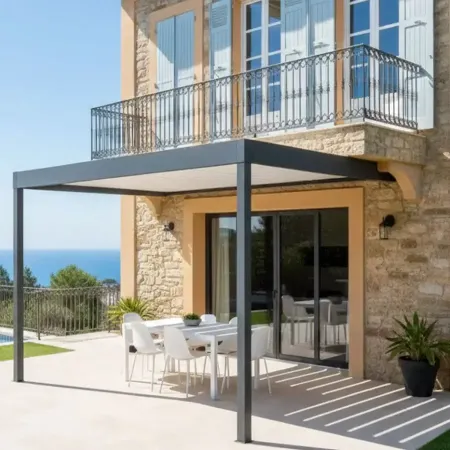 Pergola à Toiture Ouvrante Rétractable Haut de Gamme pour Villa