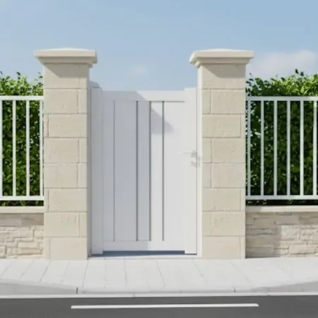Portillon Alu Blanc pour Villa
