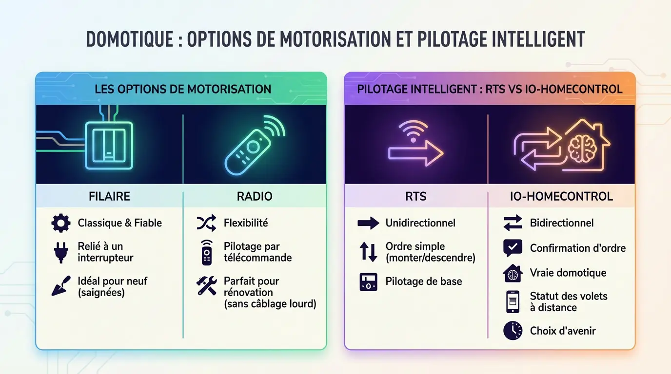 Comparatif motorisation volet roulant et domotique intelligente
