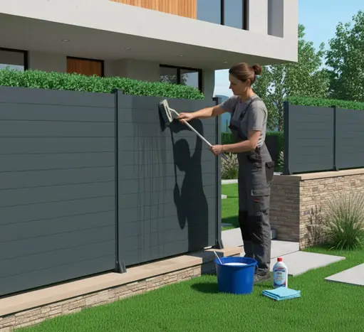 entretien clôture alu facile et rapide ultra pas cher