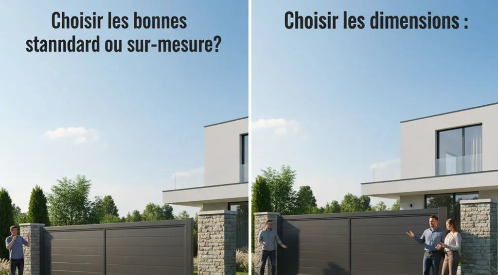 choisir les dimensions portail alu coulissant