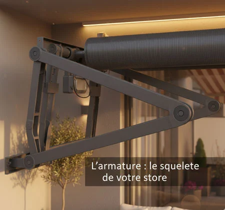 Store Banne : l'armature