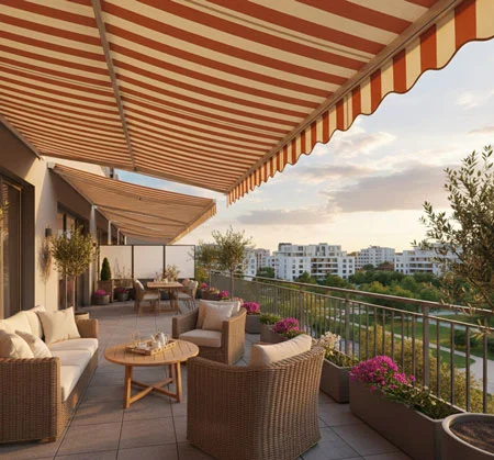 Store banne d'une terrasse appartement