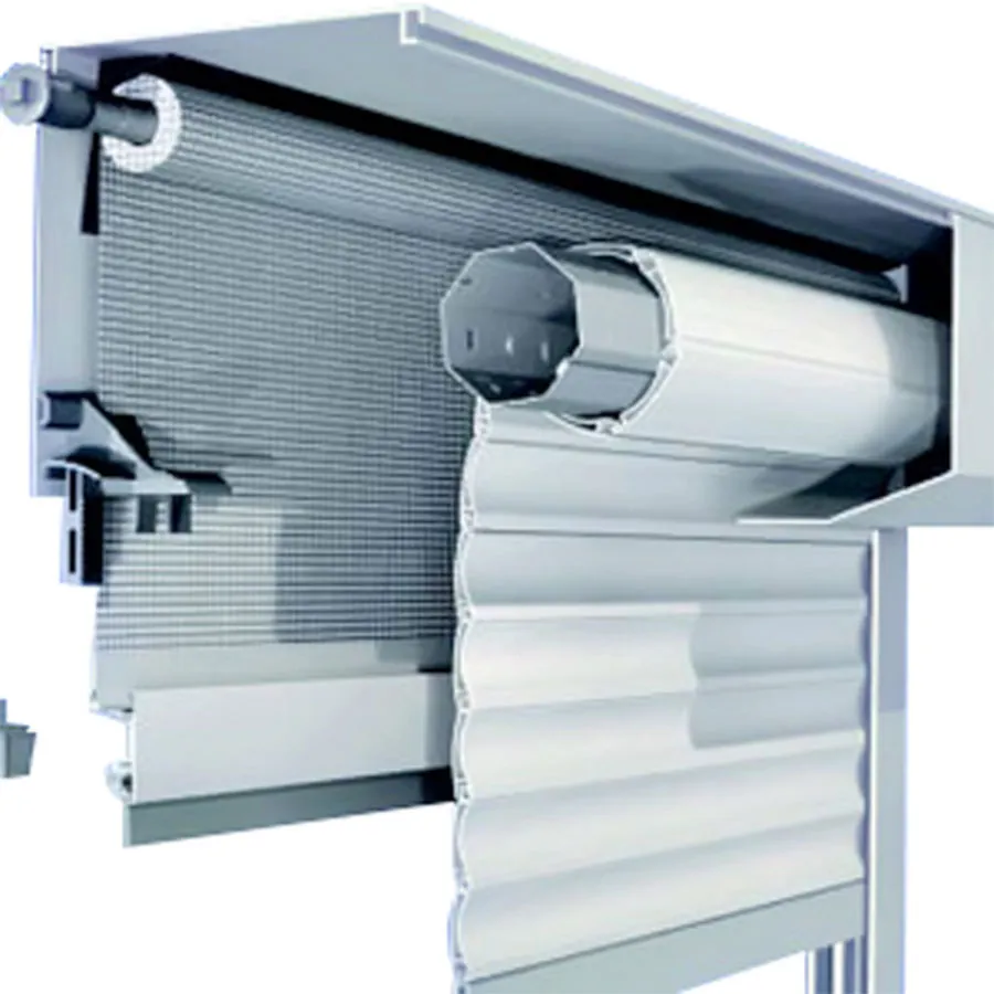 volet roulant &eacute;lectrique avec moustiquaire dans le coffre