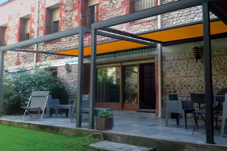Pergola aluminium atoile retractable adoss&eacute;