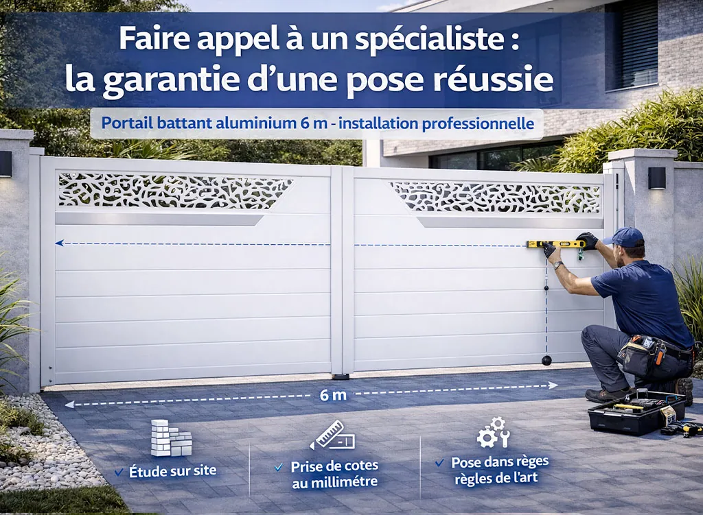sp&eacute;cialiste portail battant aluminium en taille XXL