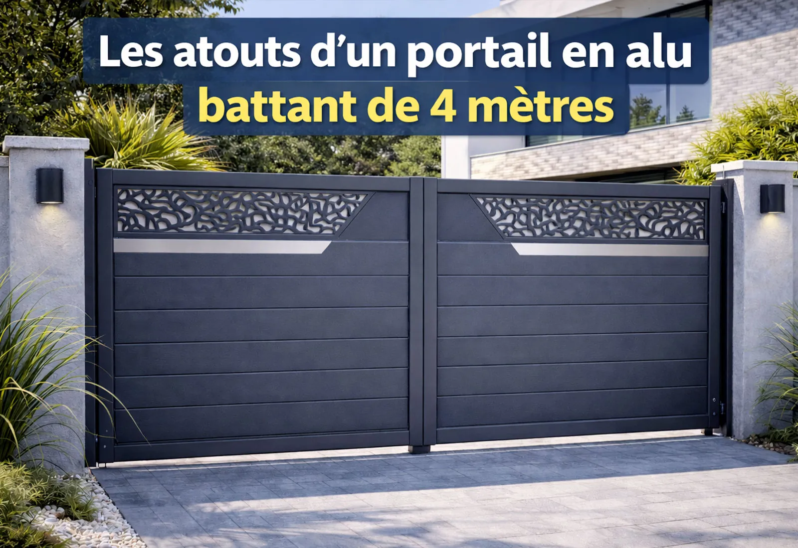 les atouts d'un portail battant en alu sont nombreux