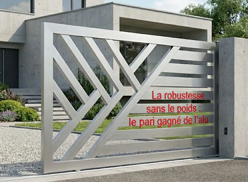 Robuste et léger sont nos portails coulissants en aluminium