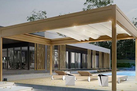 Acheter une pergola toit retractable pas chère