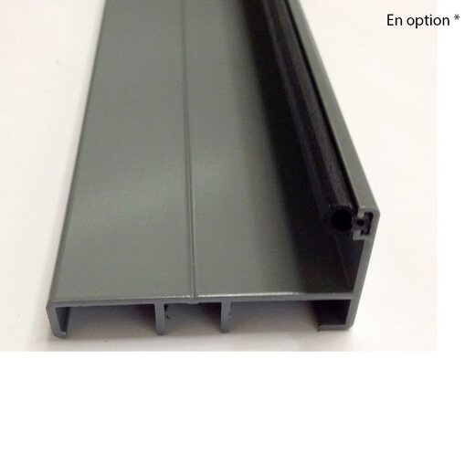 Profil aluminium du cache-vue latéral du portail BAGO