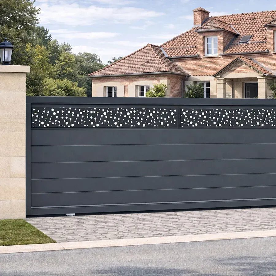 Portail coulissant BALERE gris anthracite