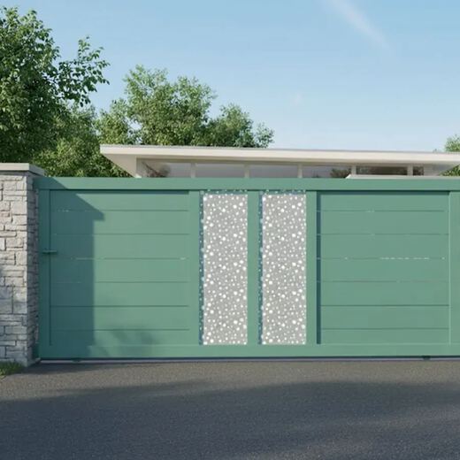 Portail coulissant BARBUDA vert