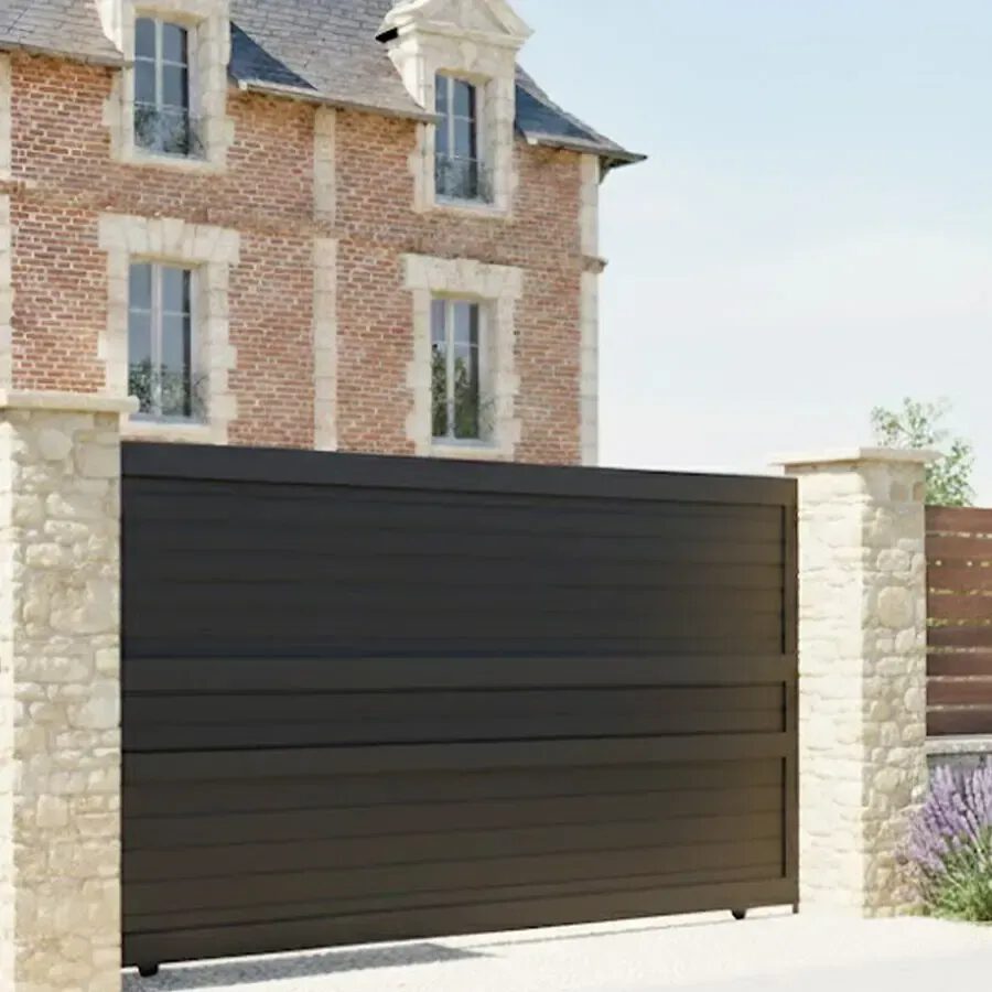 Portail coulissant DAD gris anthracite