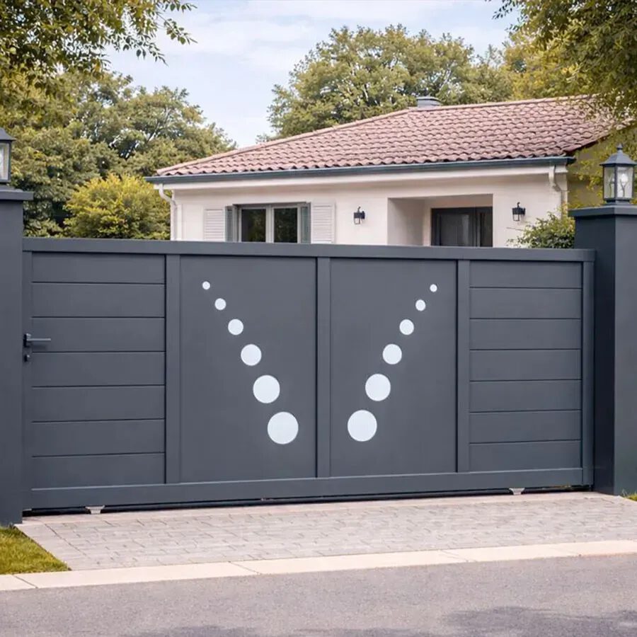 Portail coulissant TRAI gris anthracite