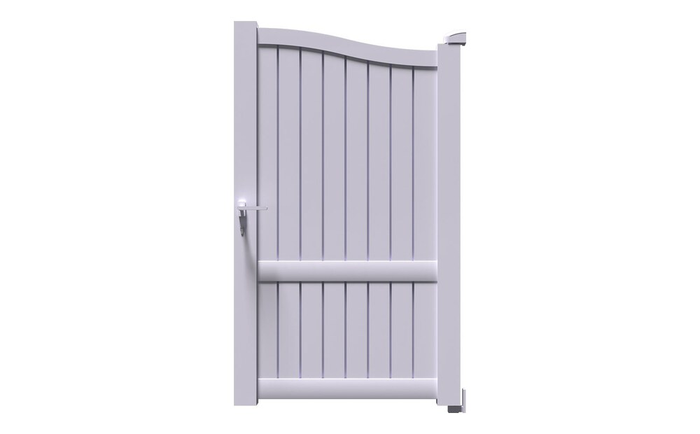 Portillon aluminium MARA à 1 vantail, profilé haut en chapeau de gendarme