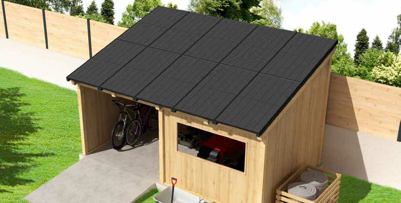 kit solaire toiture photovoltaique pour abris de jardin