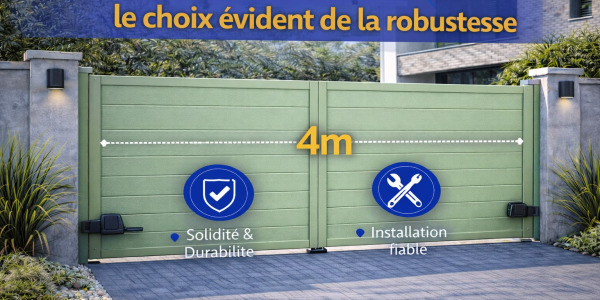 Portail alu battant motorisé : robustesse et design